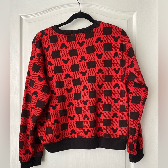 Disney. Mickey Mouse. Red and black sweatshirt. Size juniors medium. - Picture 2 of 5